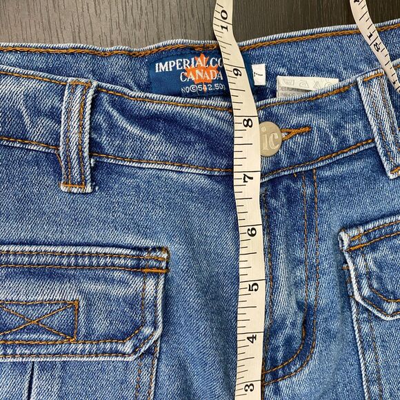 Imperial Court Canada Jeans Womens 7 Juniors Y2K Low Rise Straight Cargo Pockets - Picture 10 of 11